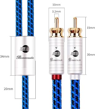 Amazon | JIB RCAケーブル ステレオケーブル [オスーオス] 2RCA to