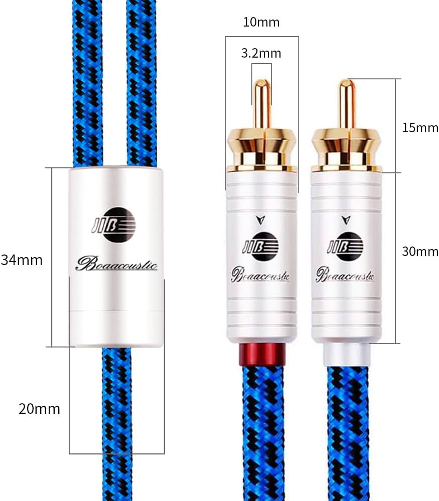 Amazon | JIB RCAケーブル ステレオケーブル [オスーオス] 2RCA to