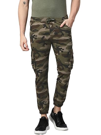 Men Solid Joggers - Regular Fit Joggers 52% Cotton & 48% Polyester Fabric with Drawstring Elastic Waistband, Lower for Gym, Sports and Dailywear Athleisure Jogger for Men's