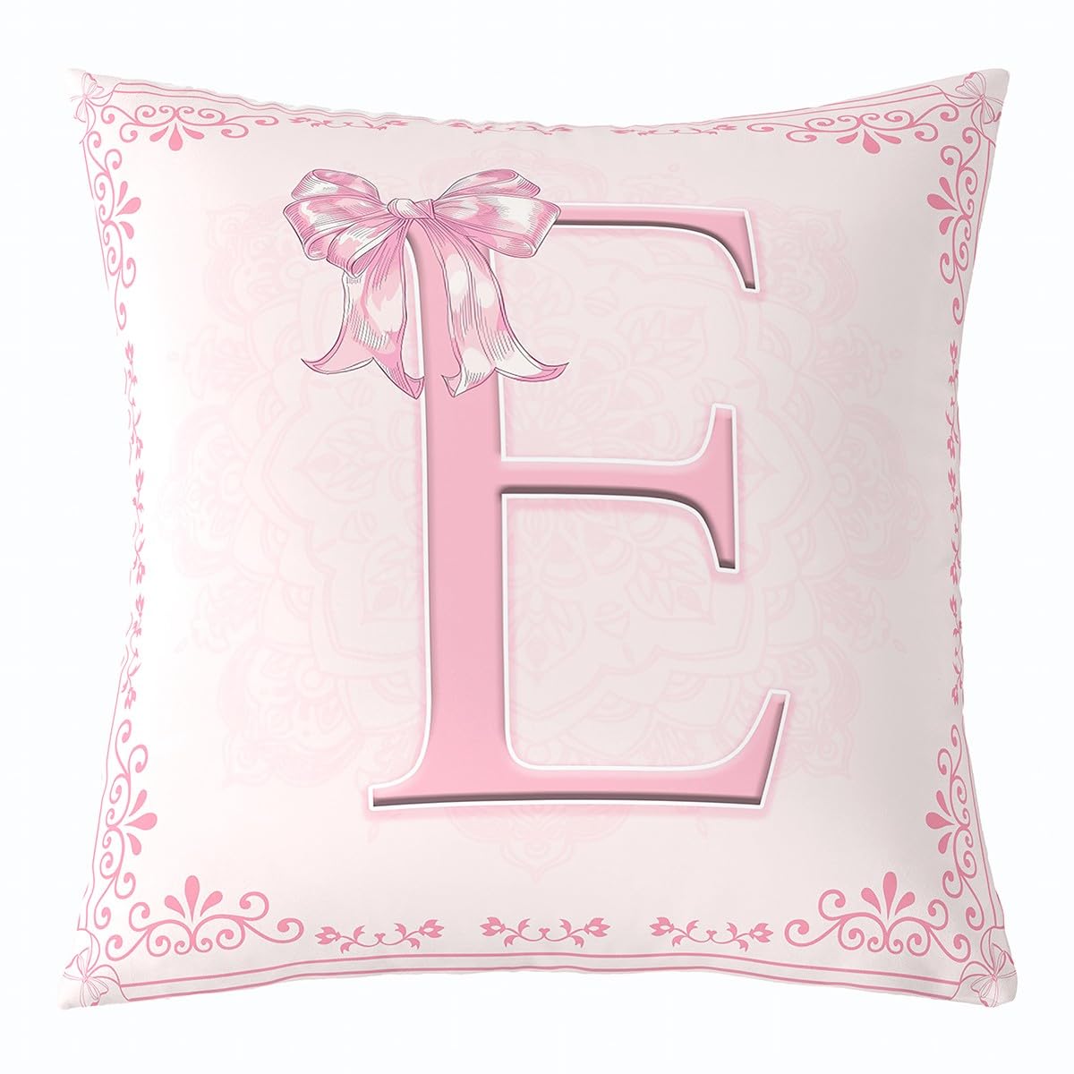Taie de coussin initiale rose Manfei pour créer une chambre d'enfant douce