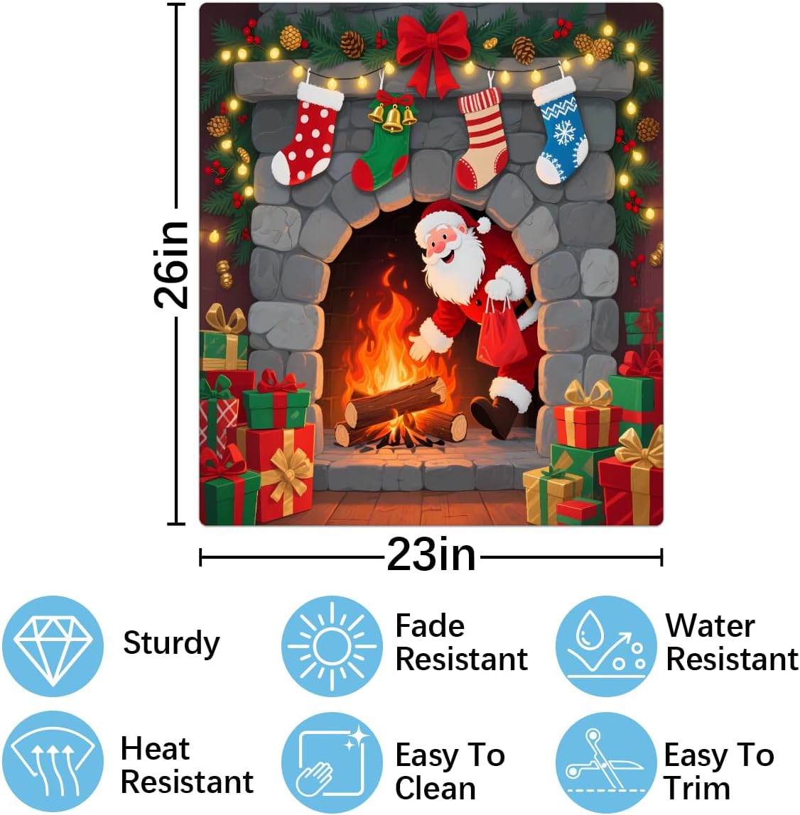 Dishwasher Magnetic Cover, Christmas Magnetic Dishwasher Sticker Cover, 23" X 26" Magnetic Cover for Dishwasher Kitchen Art Decor