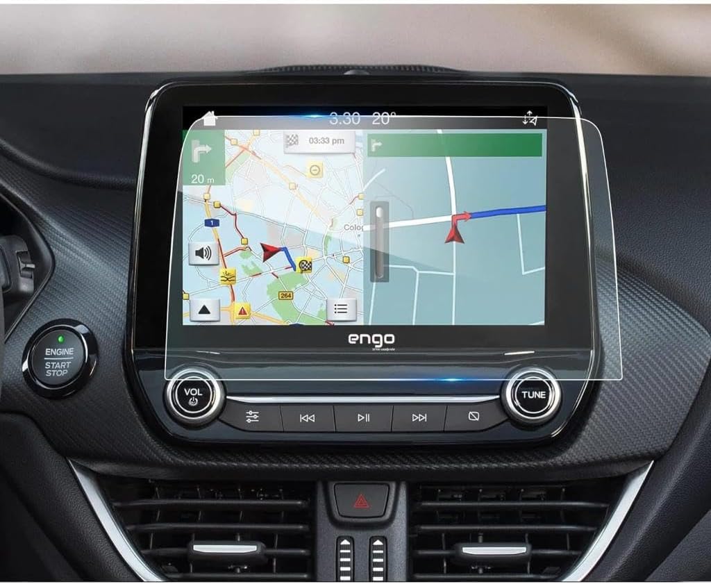 Engo Ford Puma 8 inç Multimedya ile Uyumlu Ekran Koruyucu Navigasyon Şeffaf