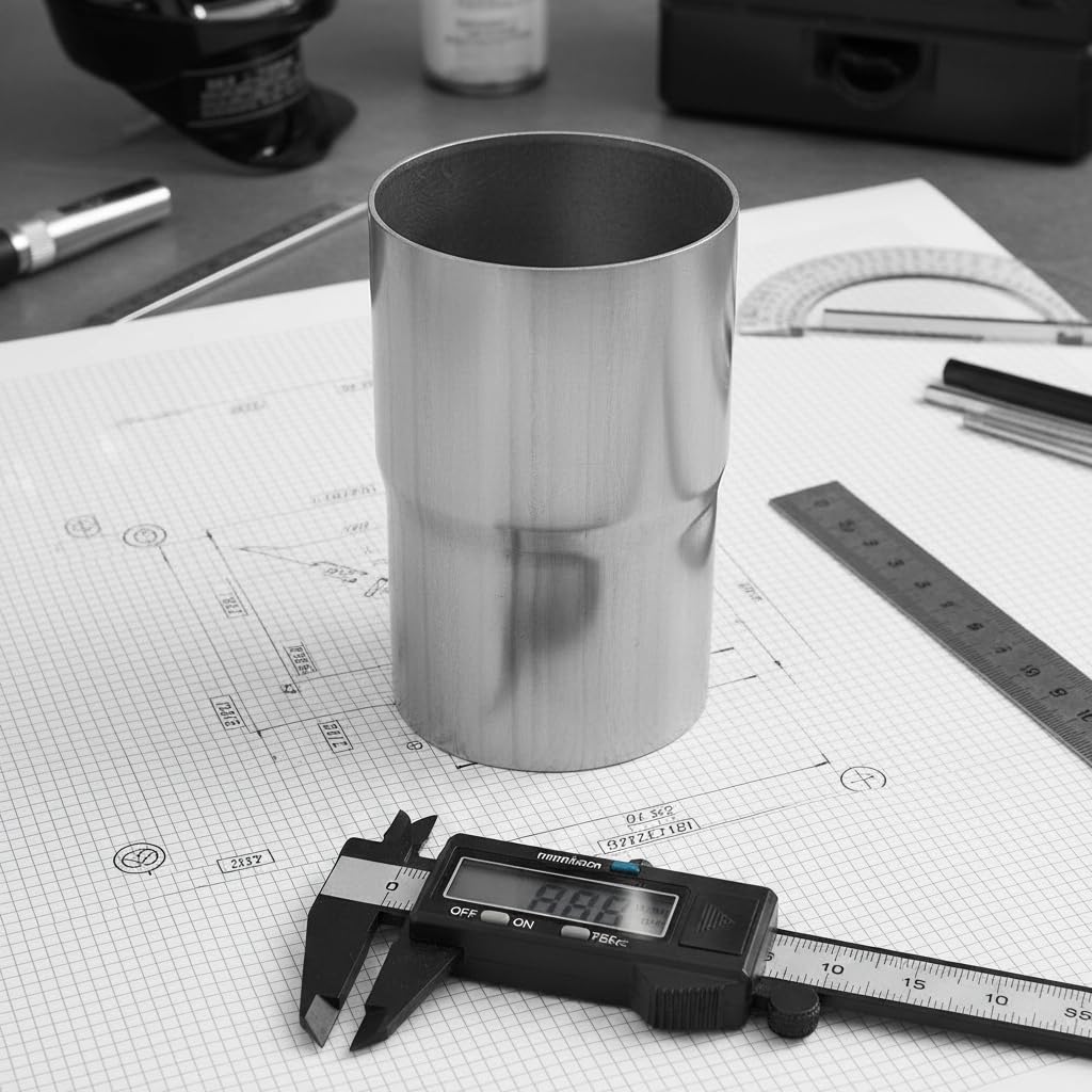 Adattatore silenziatore in acciaio inox 63 mm 60 mm per auto