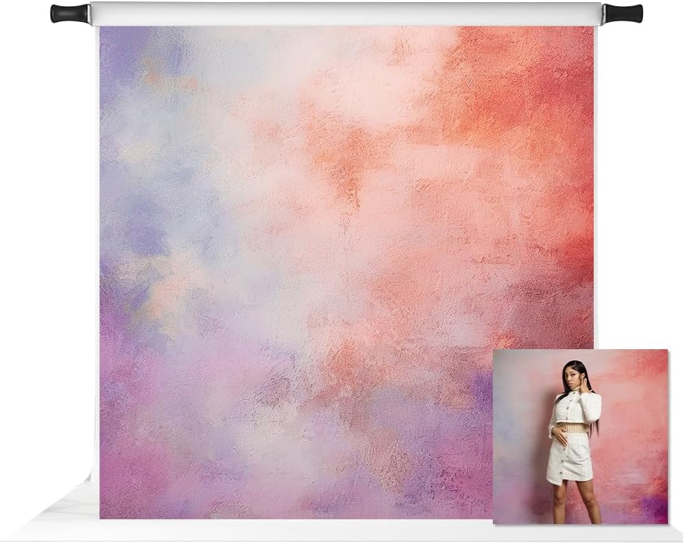 Kate Abstract Colorful Photo Backdrop Rustic Backdrop Texture Art Portrait Photography Backgrounds Photo Studio Props Pictures, 10x10ft