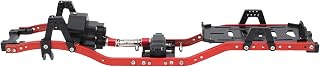 Shanrya Moldura de metal RC, moldura de metal, base de roda 313 1/10 RC moldura de carro caixa de engrenagem de carregamento frontal acessório RC para carro RC brinquedo (vermelho)