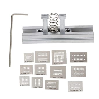 13pcs Universal Stencil Template BGA Reballing Holder Jig for DDR1 DDR2 DDR3 BGA Reballing Holder Jig