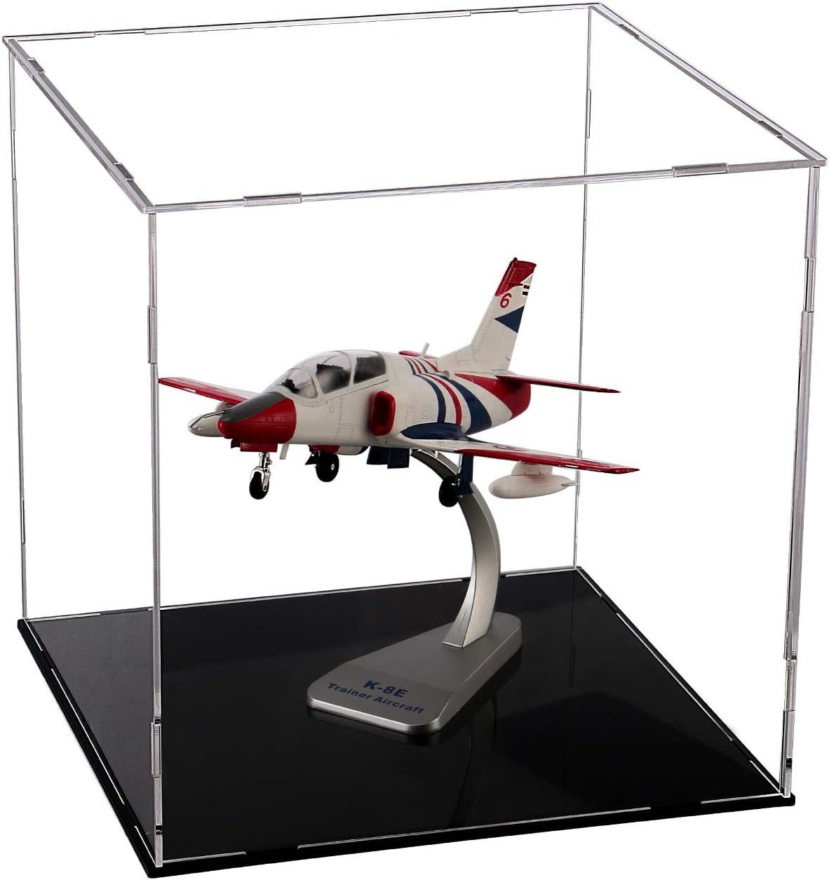 Evron Display Case for Collectibles Assemble Clear Acrylic Box Alternative Glass Case for Display Action Figures Home Storage & Organizing Toys (10x10x10 inch; 25x25x25 cm)