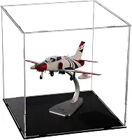 Evron Display Case para Colecionáveis Caixa de Acrílico Transparente Caixa de Vidro Alternativa para Exibição de Figuras de Ação Casa e Organização de Brinquedos (25,4 x 25,4 x 25,4 cm)
