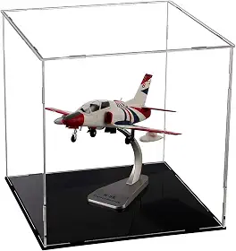 Evron Display Case para Colecionáveis Caixa de Acrílico Transparente Caixa de Vidro Alternativa para Exibição de Figuras de Ação Casa e Organização de Brinquedos (25,4 x 25,4 x 25,4 cm)