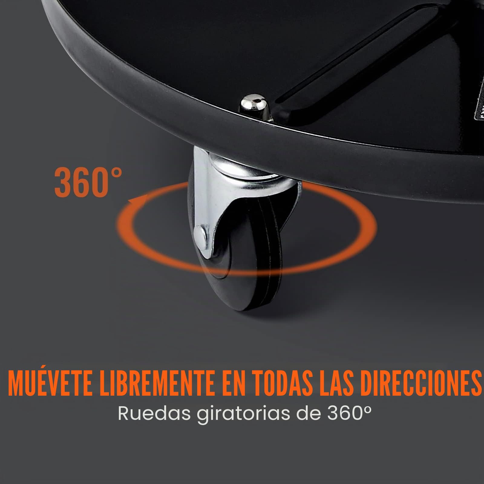 VEVOR Taburete de Taller Móvil Carga de 113,4 kg Taburete Mecánico con Ruedas Asiento de Taller Altura Ajustable con Bandeja de Herramientas Marco Resistente Cómodo Asiento Acolchado para Automóvil