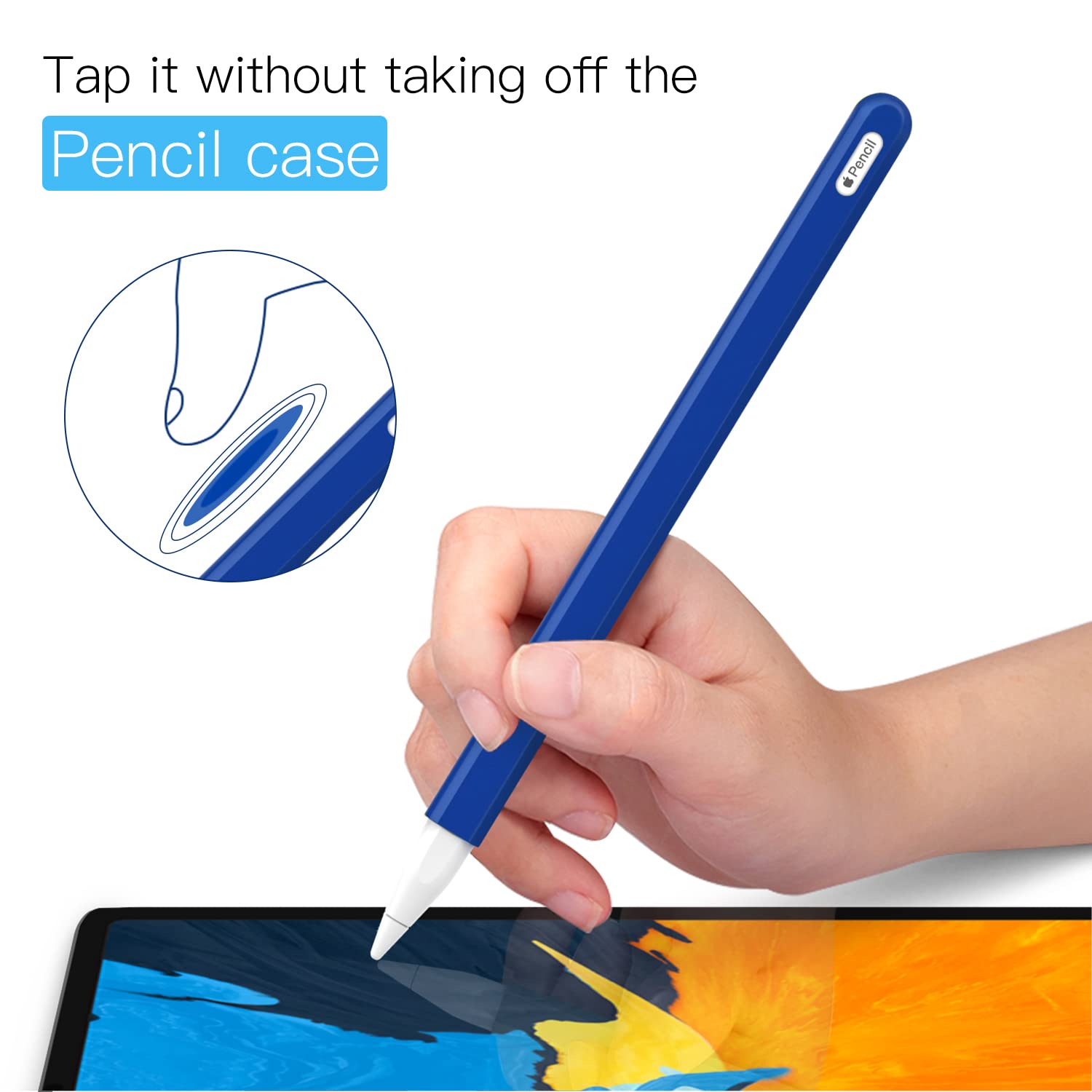 Apple Pencil PRO MoKo Cover Protettiva Custodia Penna PC Silicone Indaco