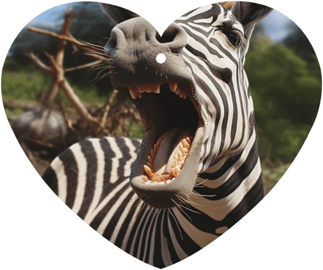 Funny Zebra Car Air Fresheners Cards Set of 4 Pieces, Long-Lasting Auto Aromatherapy Tablets Gifts Car Rearview Mirror Pendant Hanging Scented Cards for Wardrobe Bathroom