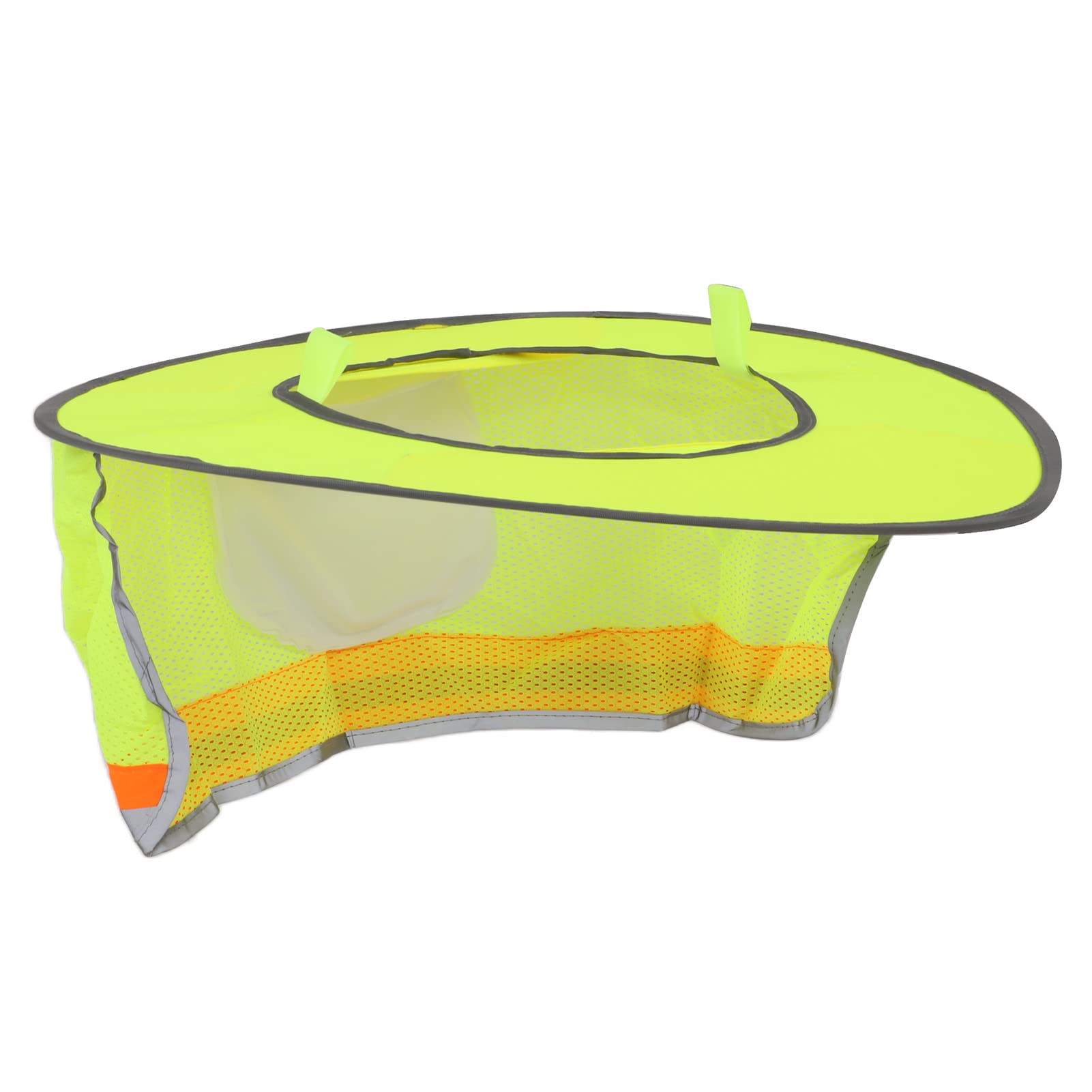 Drfeify Sun Hat, Full Brim Mesh Neck Sunshade with High Visibility Reflective Stripe, for Construction Gardening Hiking Cycling Outdoor Activities (Yellow)