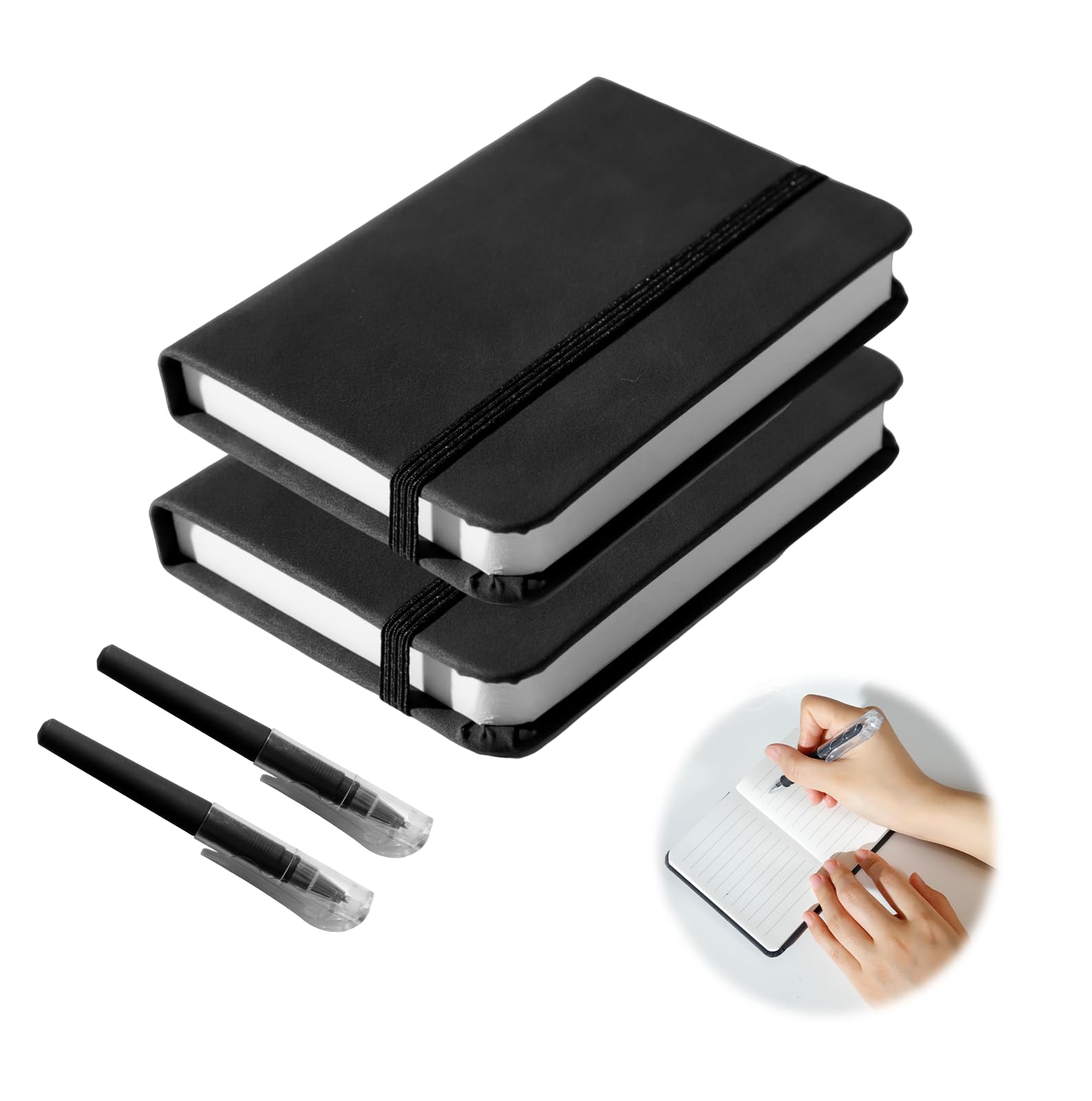 Nutfoam A7 Pocket Notebook with Pen โ Small Pocket Notebook Set, Mini Notebook for Notes, To-Do Lists & Travel Journaling, Portable Small Notebook for Office, School & Everyday Carry, 2 Pack
