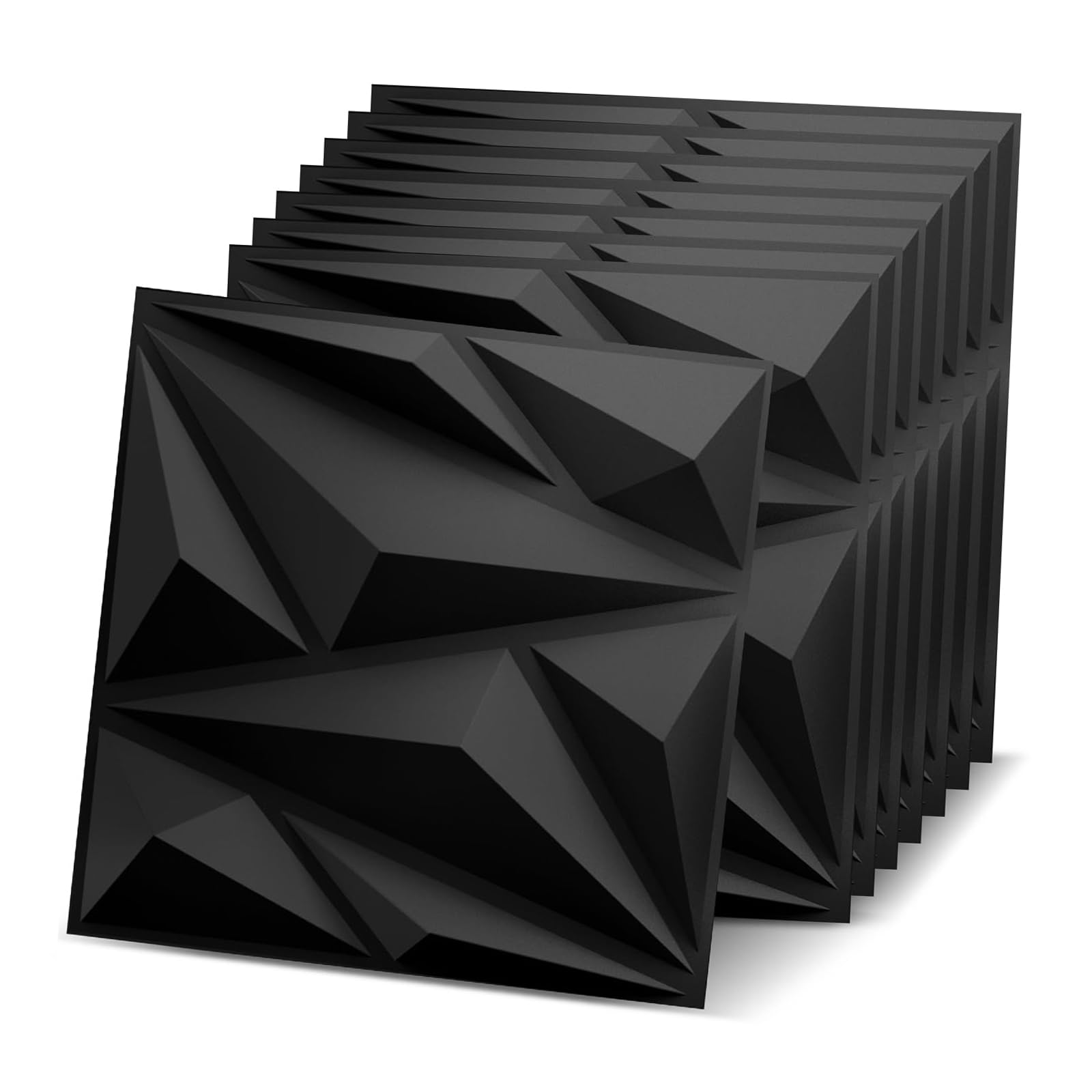 Photo 1 of laapee Decorative 3D Wall Panels, 12x12 Inch PVC, Black - 33 Sq Ft