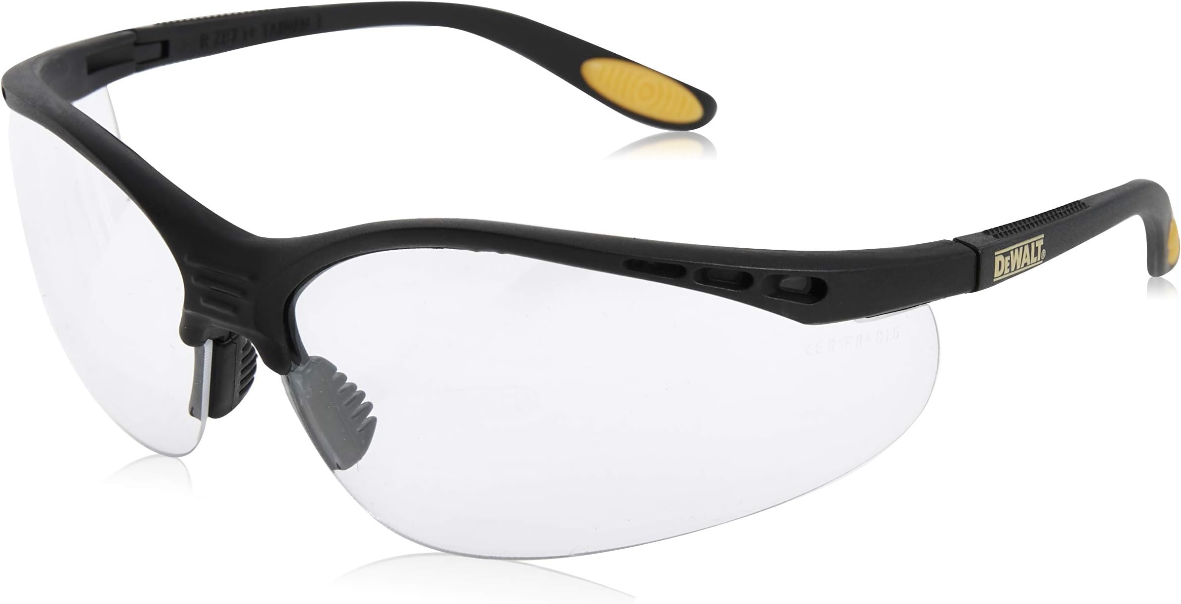 Dewalt DPG59-115C Reinforcer Rx-Bifocal 1.5 Clear Lens High Performance Protective Safety Glasses with Rubber Temples and Protective Eyeglass Sleeve