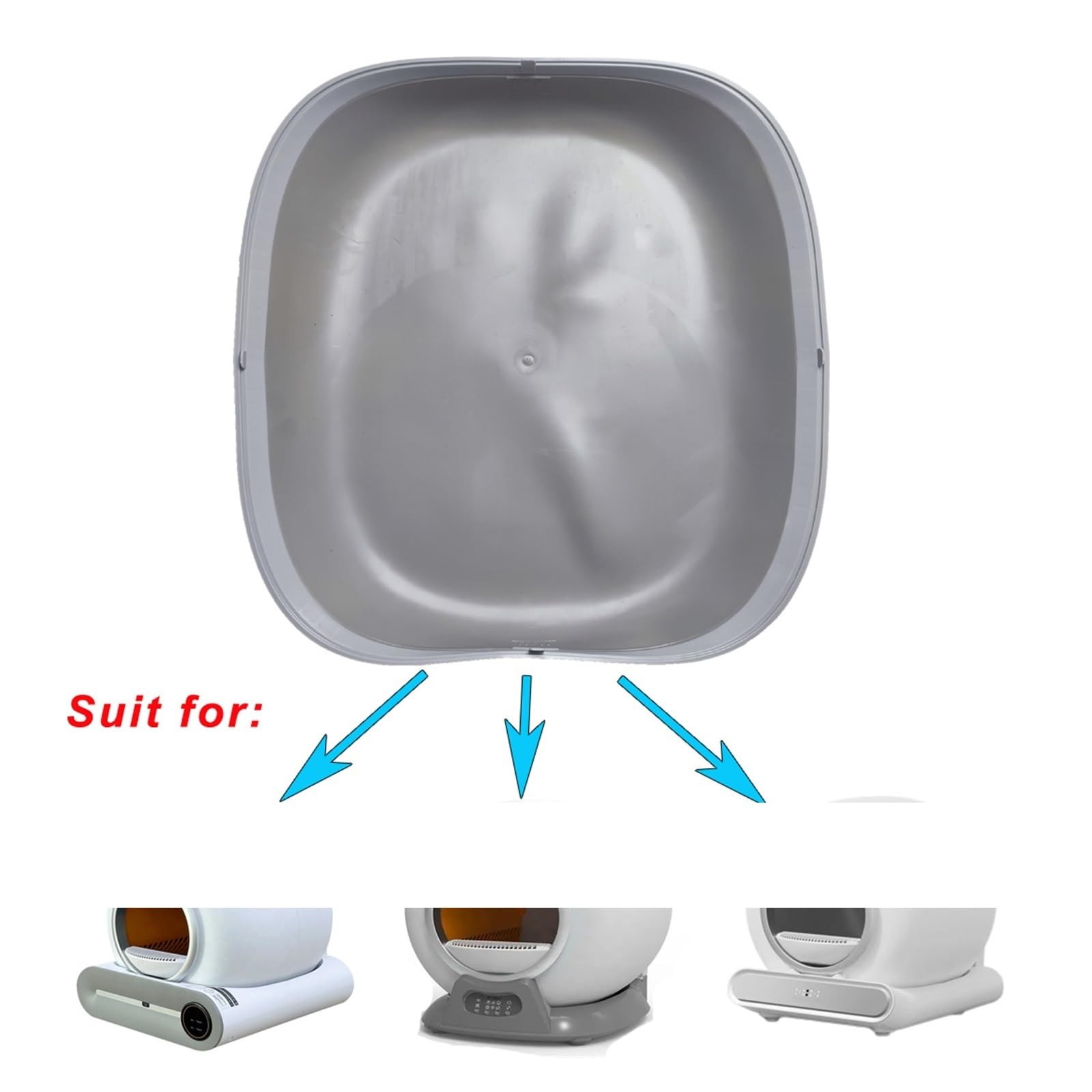 Generico Tappetino lettiera in Silicone, Compatibile con Tonepie