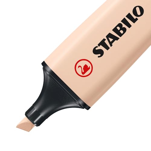 Image of STABILO Aesthetic Highlighter Pen Set | BOSS ORIGINAL NatureCOLORS | Pack of 4 | Beige, Warm Grey, Earth Green, Black