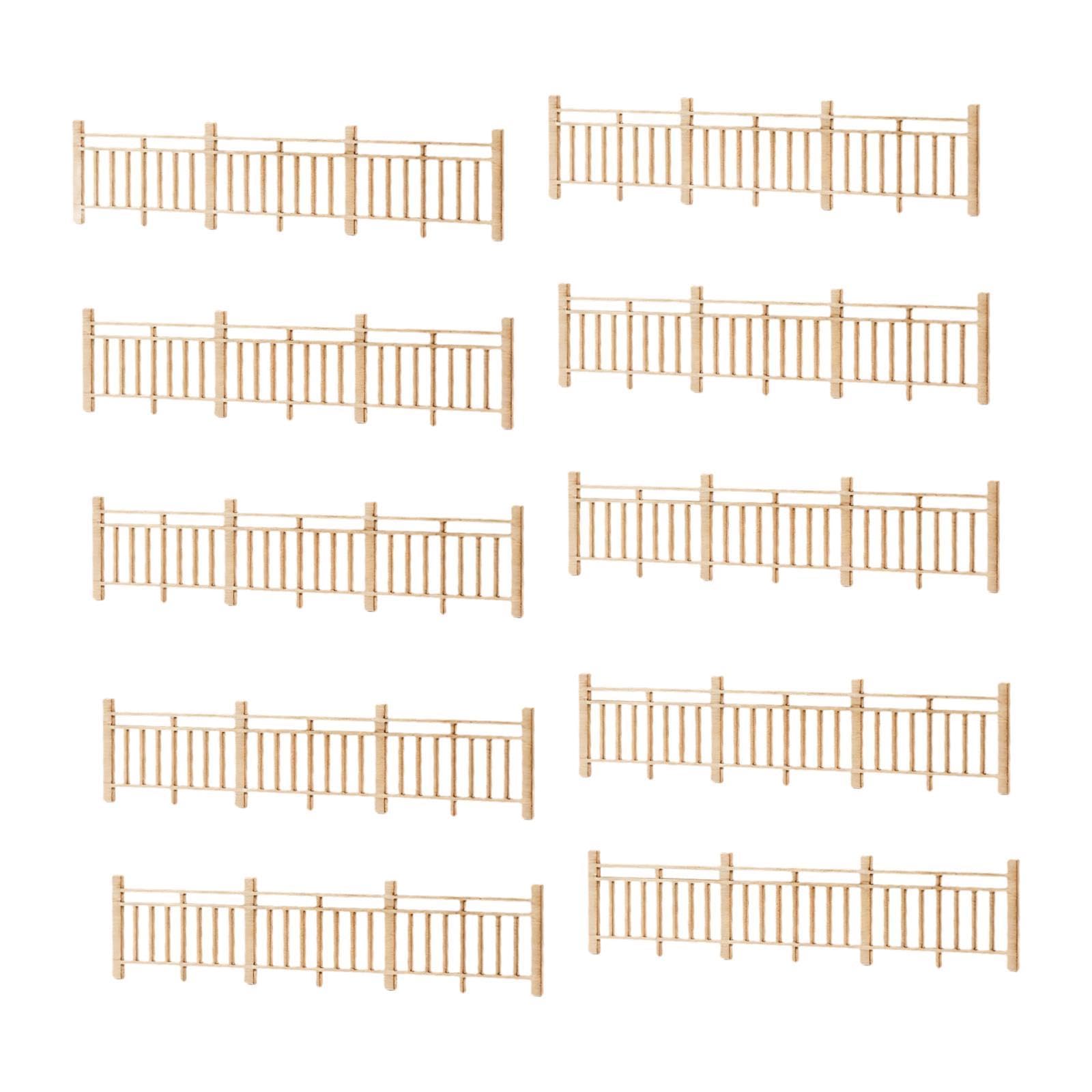 10 Pieces mini Fences 1:50 Wood for mini Fairy Gardens Diorama Scene layouts Style a-picture-20