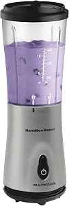 Hamilton Beach® Single-Serve Blender with Travel Lid 14 oz.,Silver, 51107C