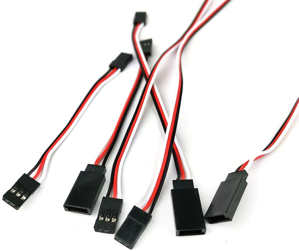 25 Cavi Di Prolunga Per Servo RC - Connettori 3 Pin Maschio-Femmina, Lunghezze Multiple Per Aerei, Auto E Droni - Foto 5