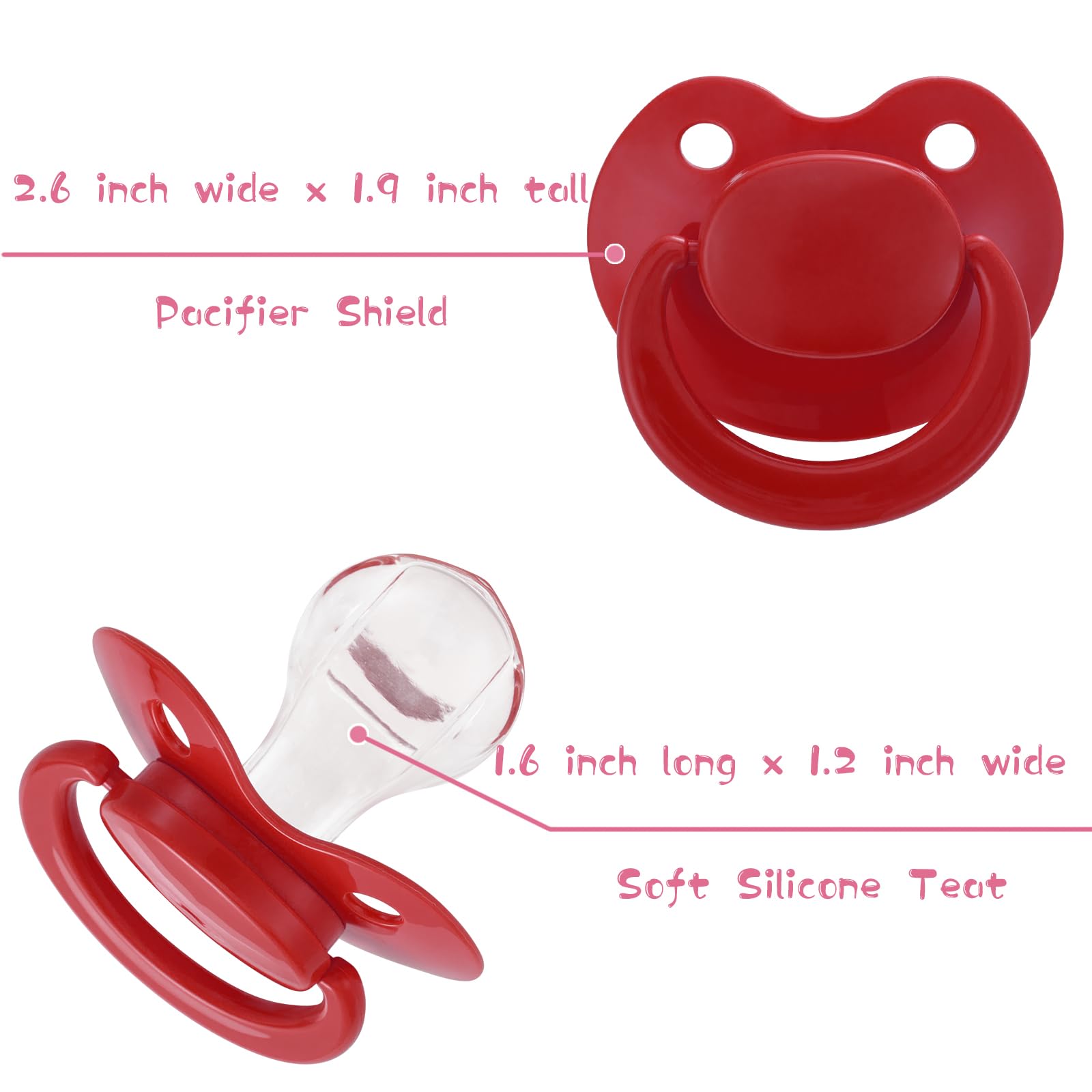 Somniumnight Adult Sized Pacifier Bigshield : Replacement Silicone Dummy Big Teat for Anxiety Release - Image 2