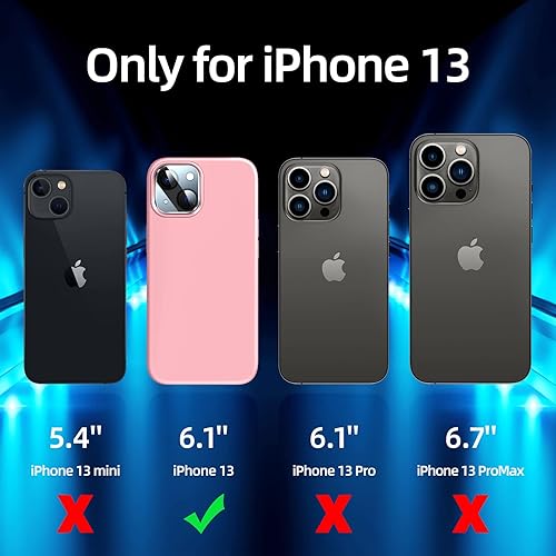 Miniatura 6 de Dssairo 5 en 1 Funda diseñada para iPhone 13, con 2 protectores de pantalla + 2 protectores de lente de cámara, funda protectora de silicona líquida
