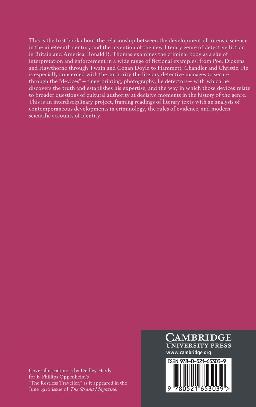 Detective Fiction and the Rise of Forensic Science Hardback: 26 (Cambridge Studies in Nineteenth-Century Literature and Culture, Series Number 26)