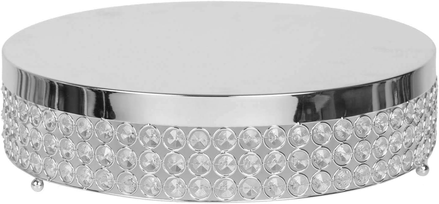 BalsaCircle 15.5-Inch wide Gold Beaded Round Metal Cake Stand - Birthday Party Wedding Display Dessert Pedestal Centerpiece Riser