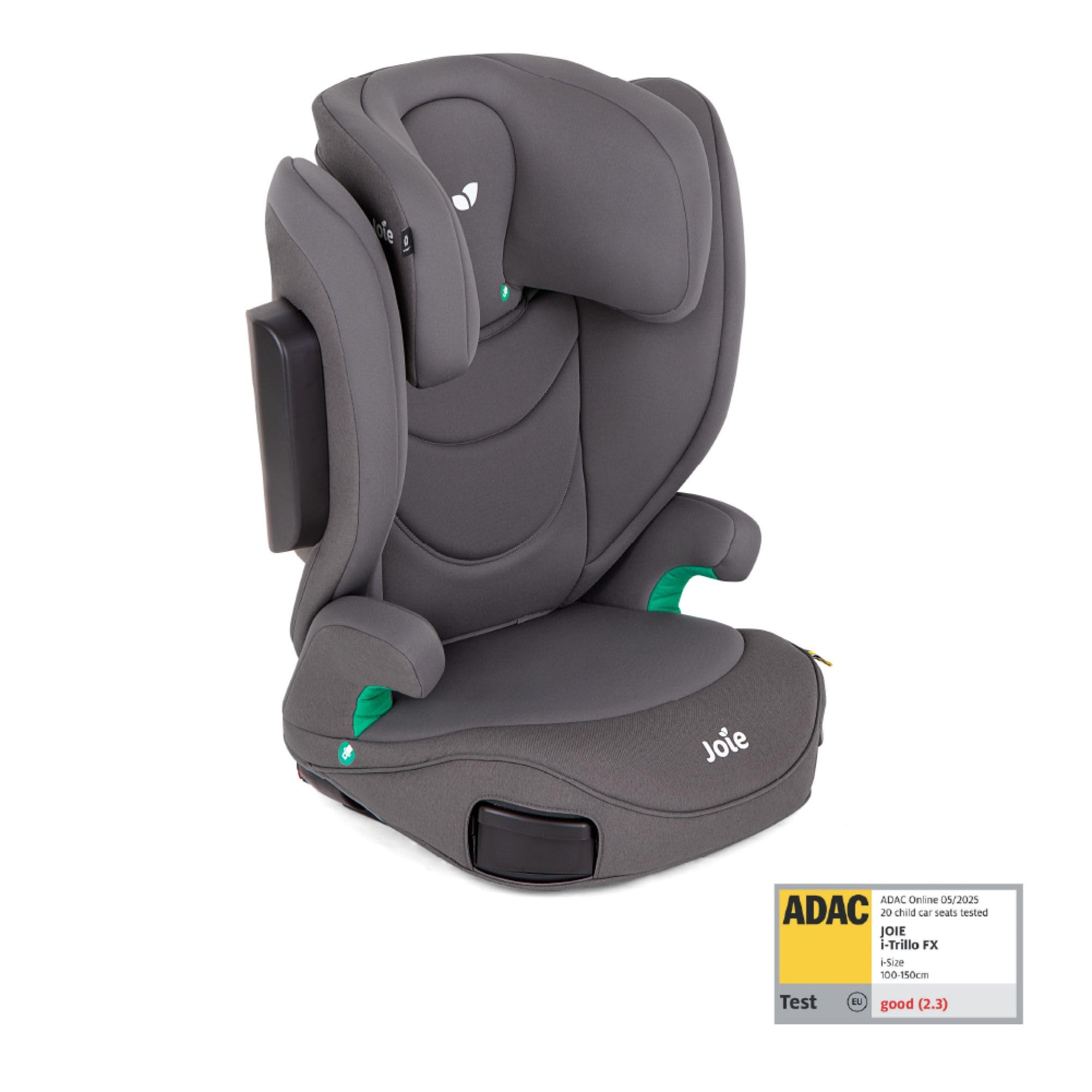 JOIE – I–TRILLO FX – Réhausseur avec Dossier i–Size 100 à 150 cm (4 à 12 ans) – Siège Auto Face à la Route – ISOFIX Intégrés – Léger 5,7 kg – Protection latérale conforme R129/03 – Coloris Thunder