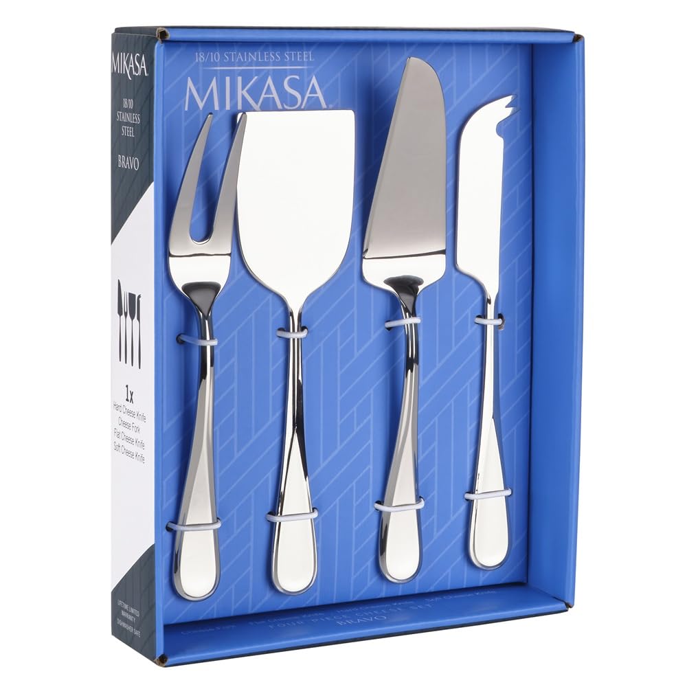Amazon.com | Mikasa Bravo 18/10 Stainless Steel 4pc. Cheese Set