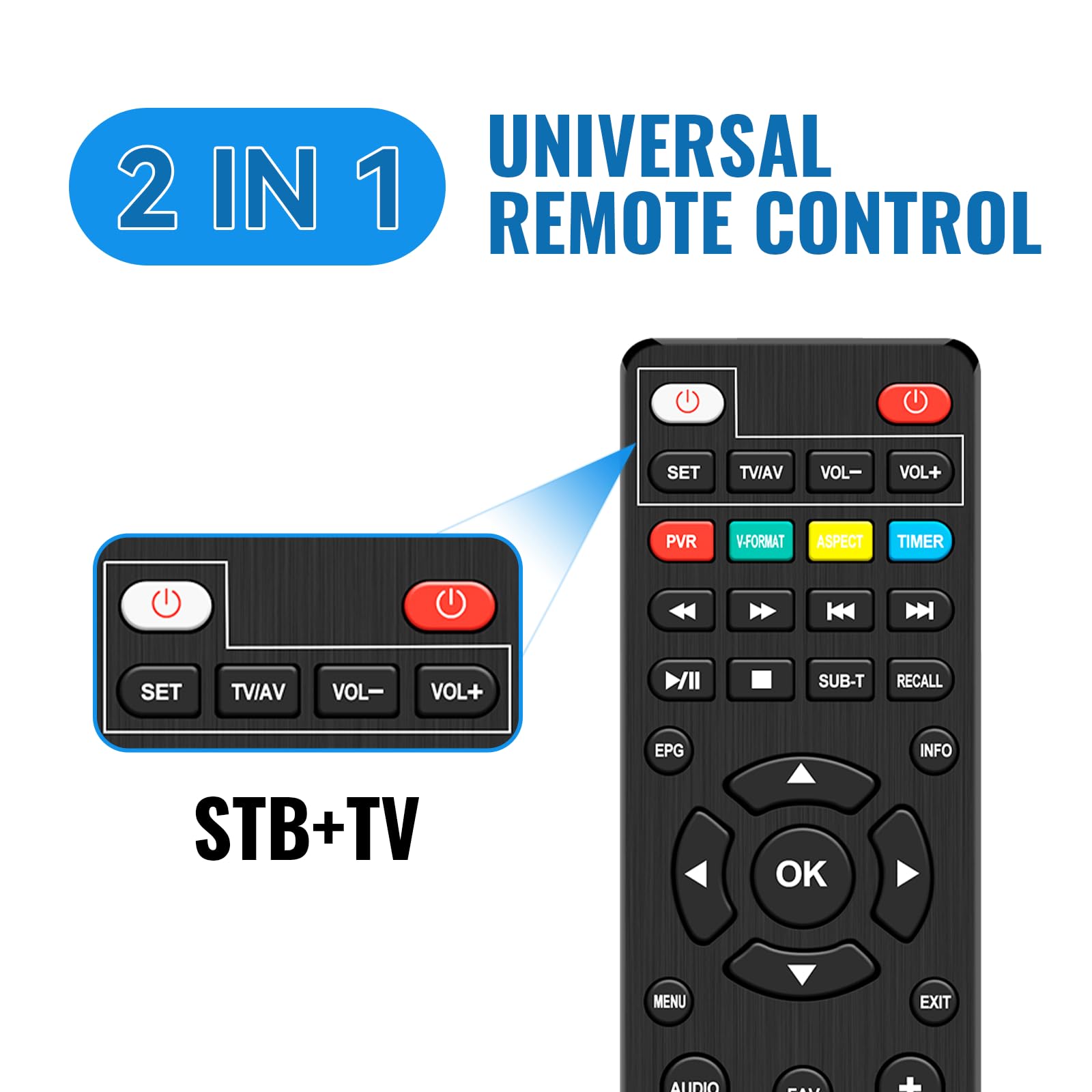 Décodeur TNT HD DVB-T2/C H.265 HEVC FTA Full HD 1080p PVR USB HDMI SCART Tuner TV numérique