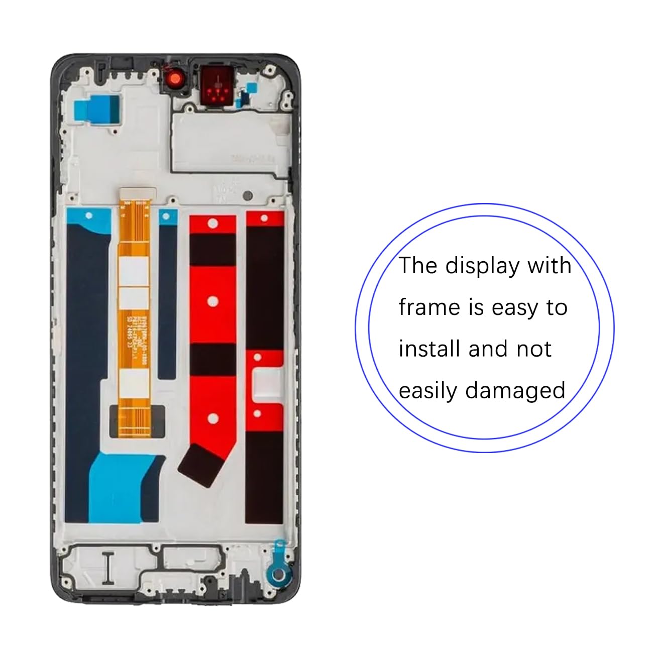 Schermo LCD per Oppo A80 5G CPH2639 Kit di Ricambio Display Schermo Assembly di Riparazione (Nero con Telaio)
