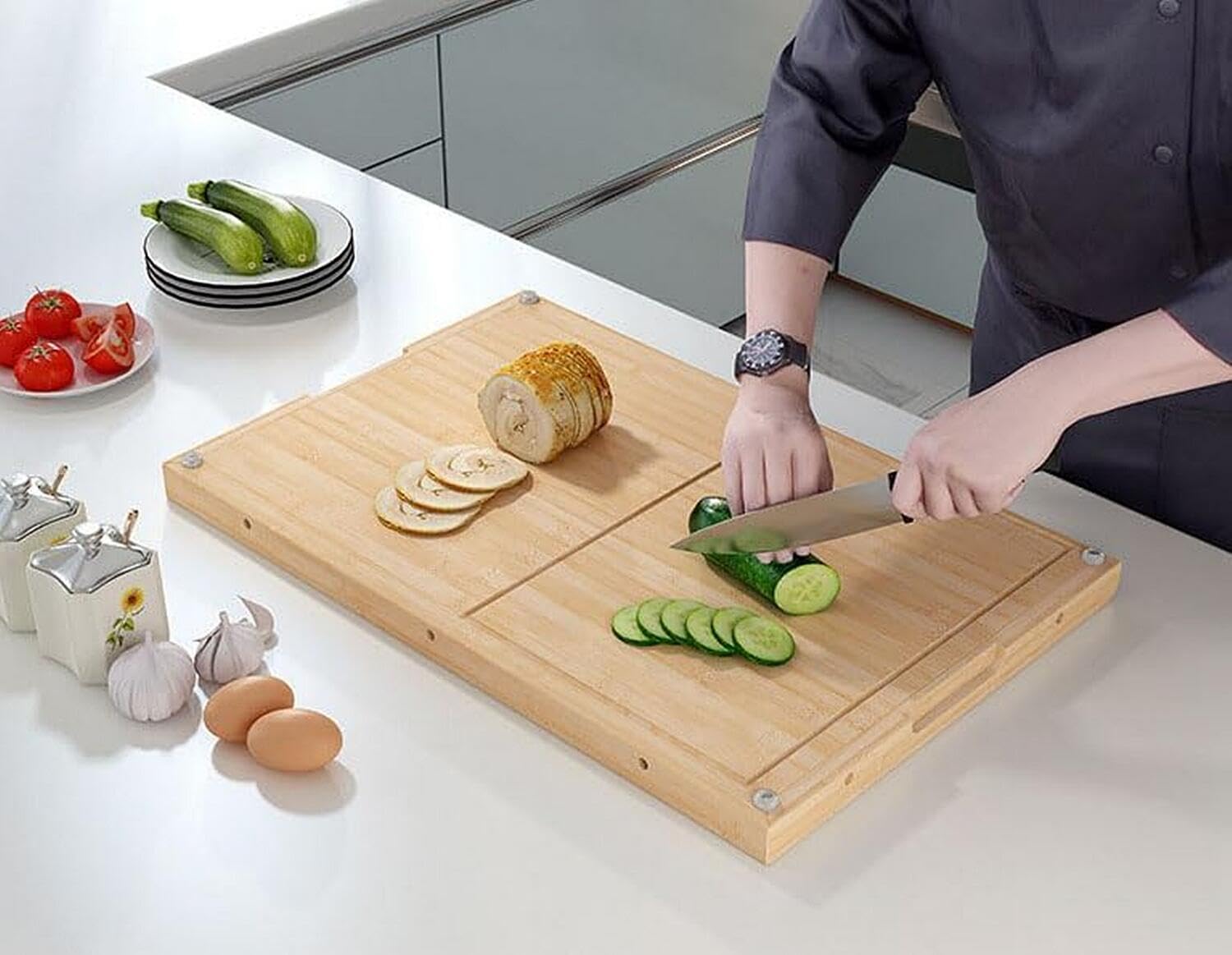 Amazon｜RuiWen 調理板 竹ペストリーボード 大きな のし板