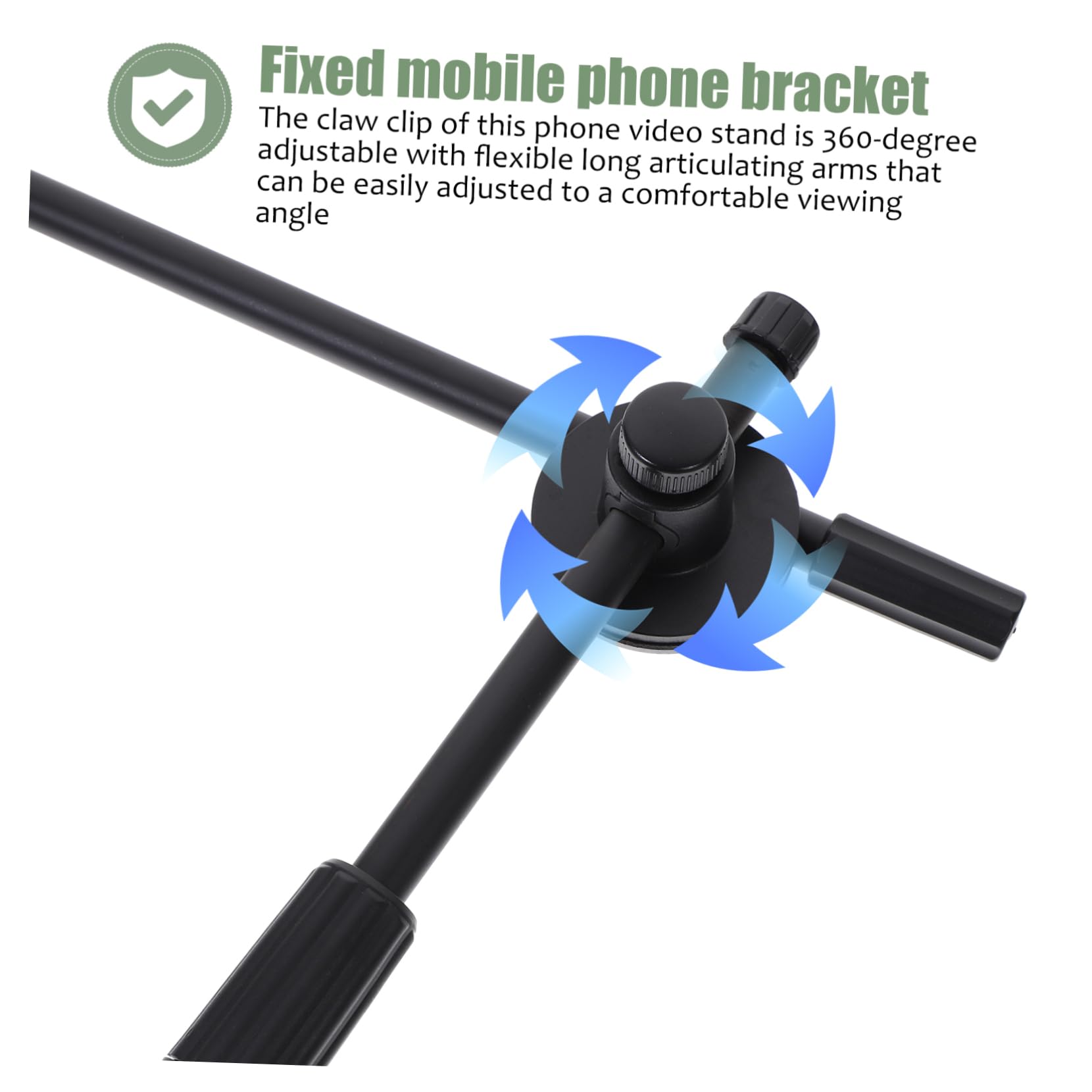 OSALADI Supporto per Cellulare da Scrivania Braccio Flessibile Regolabile a 360 Gradi, Struttura in Abs e Metallo, per Letti e Momenti di Svago
