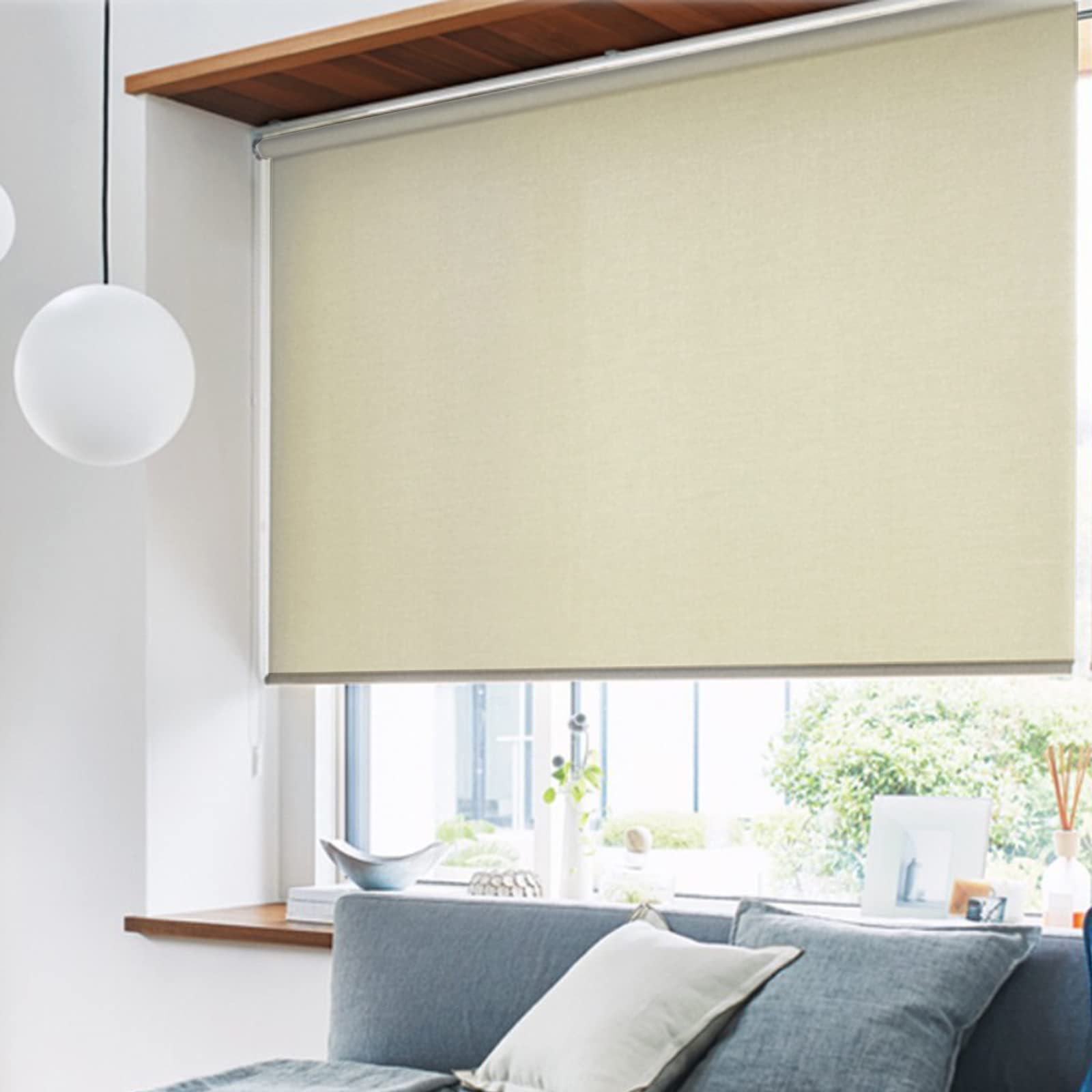 Persianas enrollables opacas impermeables, 100 % opacas, con aislamiento térmico, protección UV, protección de privacidad, reducción de ruido, ideal para cocina, dormitorio, baño, fácil de instalar,