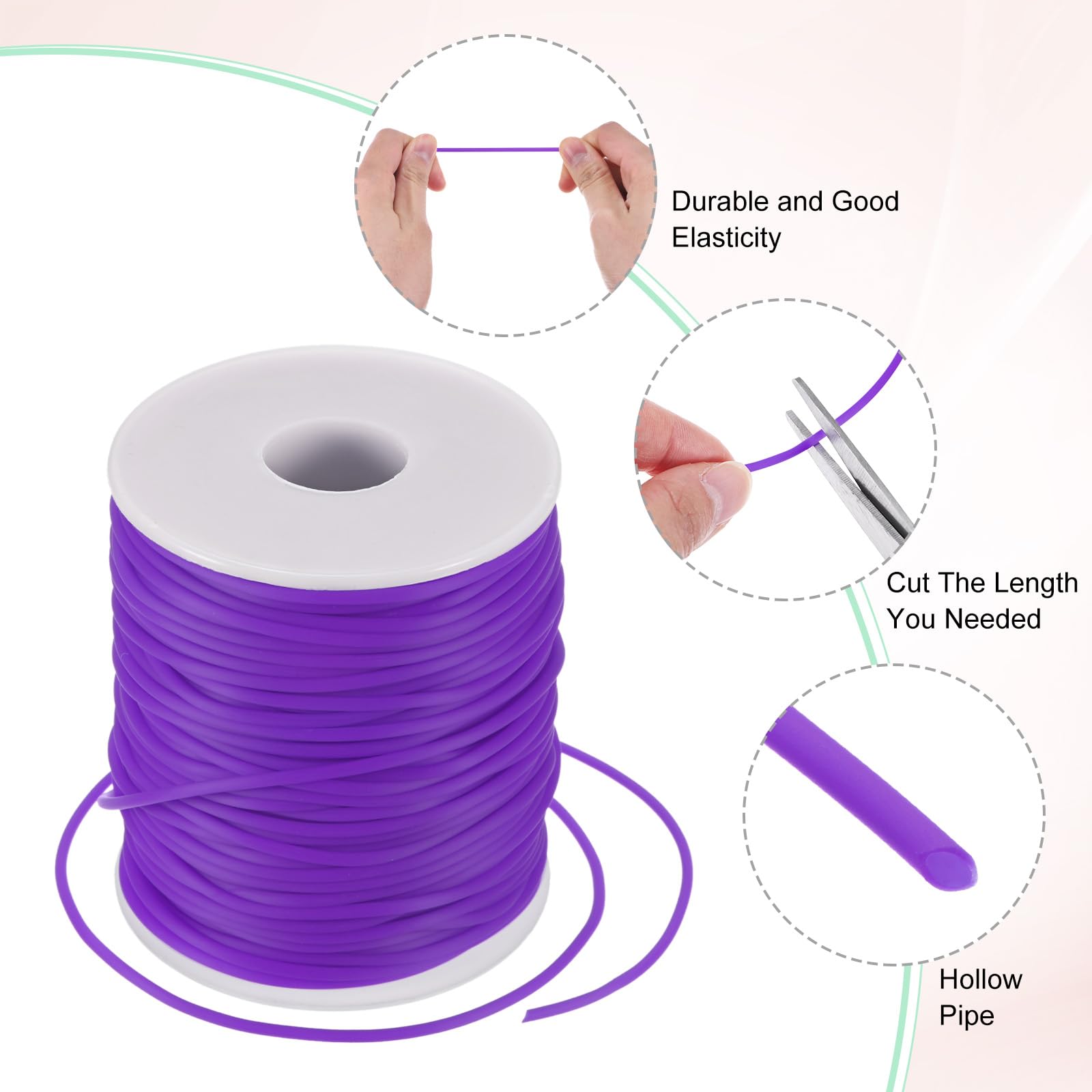 M METERXITY Hollow Pipe Tubing Rubber Cord - Image 2