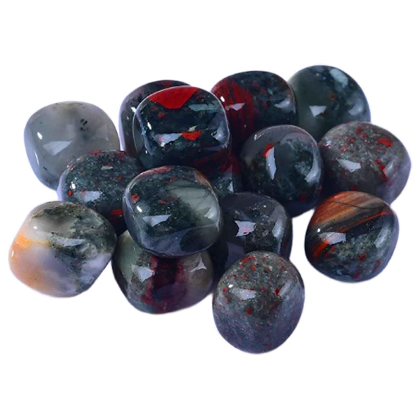 FLYIODFCXV crystal stone, Dragon Blood Stone Tumbled Crystals, Bulk Natural Irregular Polished Stones Gemstone Rocks for Reiki(0.8~1.0in/2.2lb)