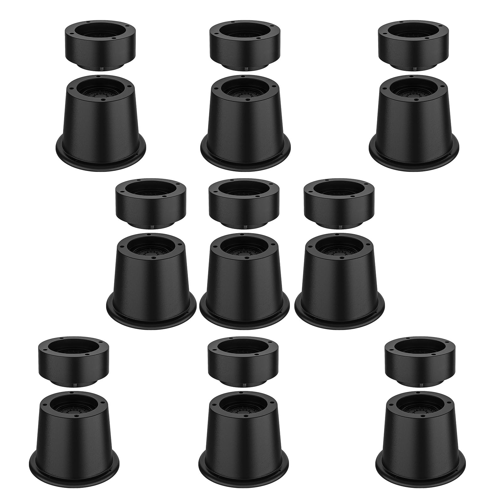 Multipurpose 2Inch Tall Furniture Risers Portable Sturdy Rubber Materials Bed Leg Extenders Set of 9 Daily Use Bed Furniture Risers