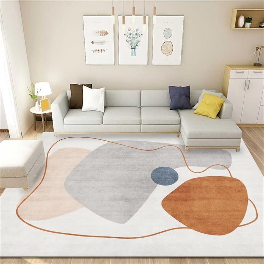 Tapis pour enfant gris 80x160cm au design minimaliste moderne pour chambre et salon