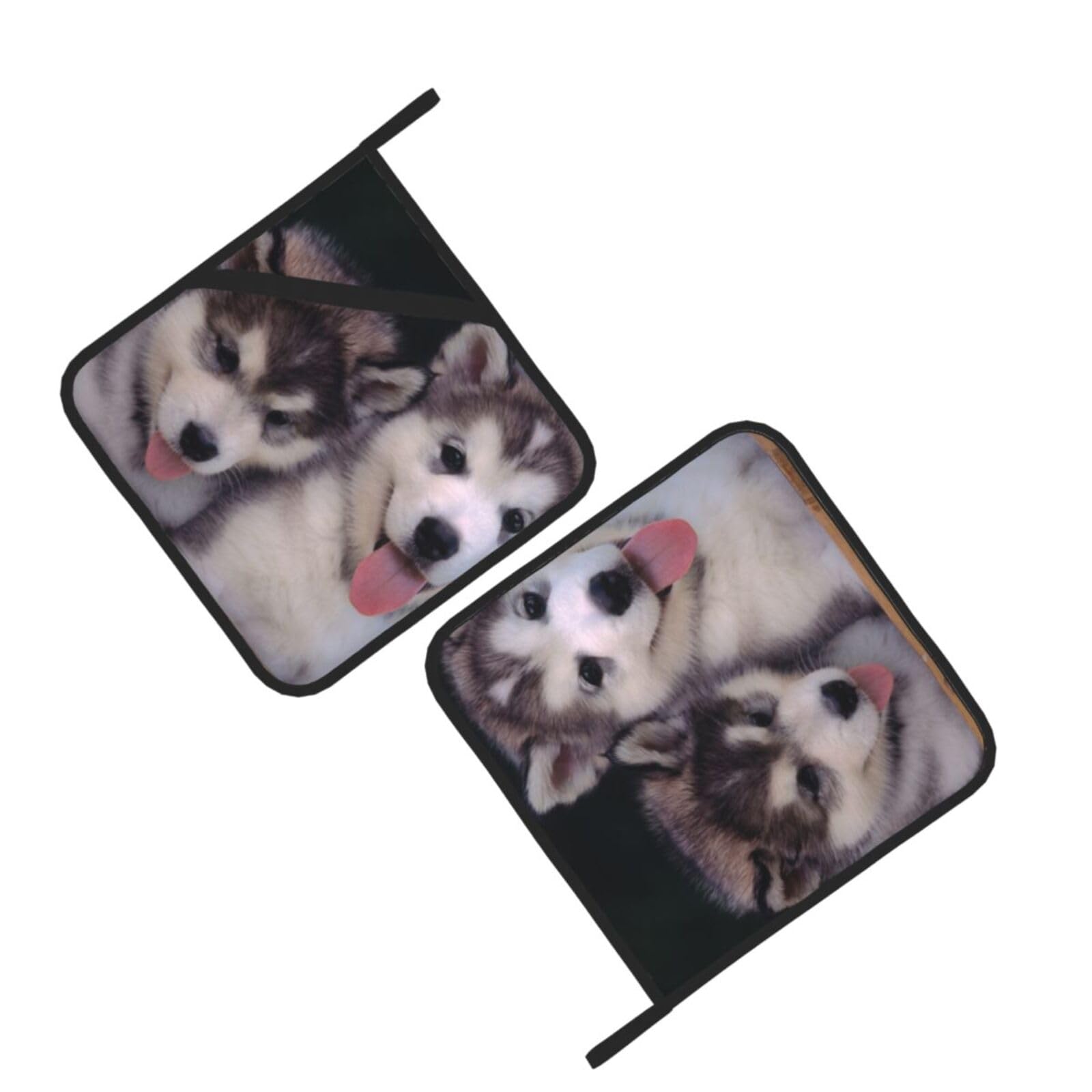 Dog Printed Oven Pot Holders Set of 2 Pcs Heat Resistant Kitchen Microwave Potholders for Cooking Baking Grilling