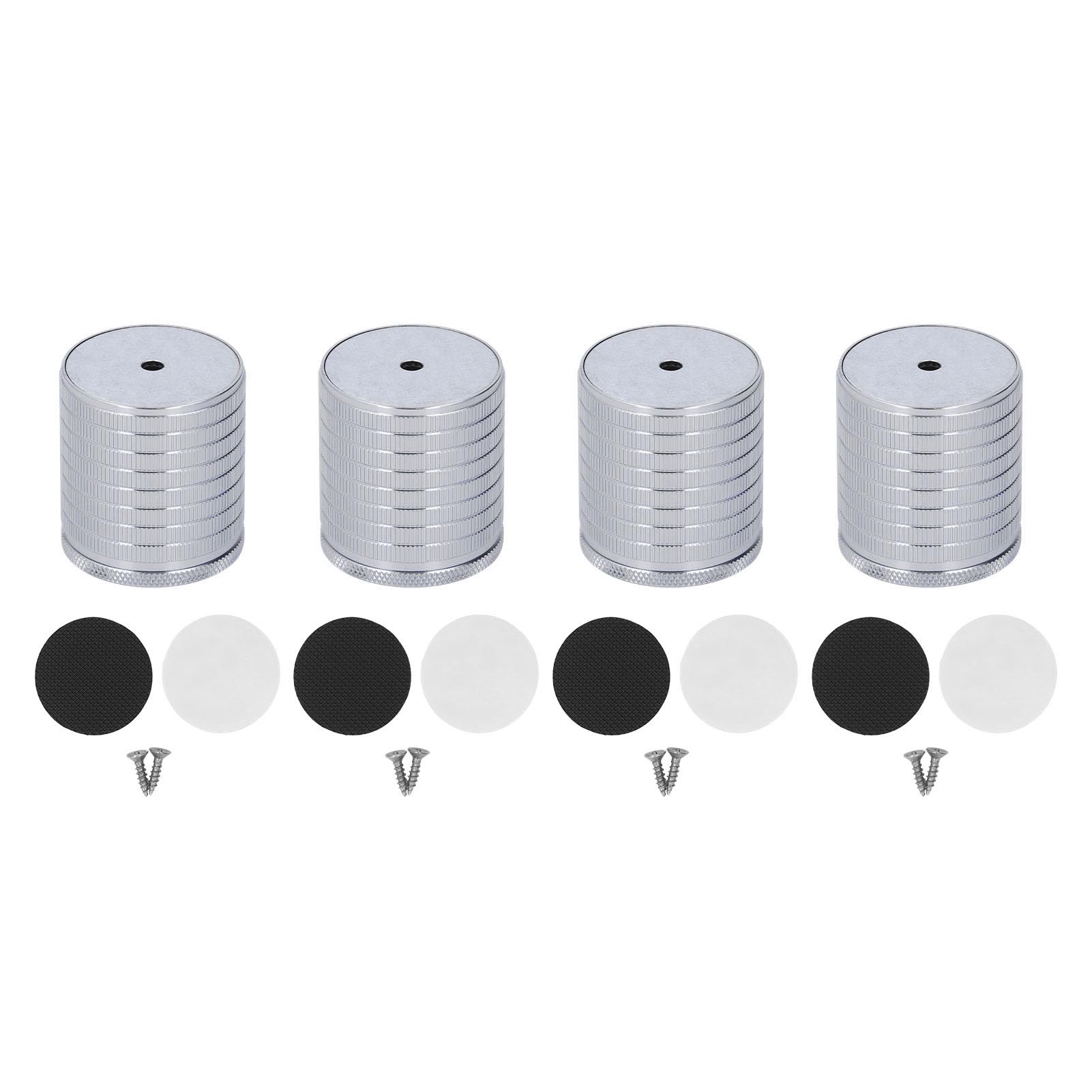 Bed Risers Set of 4 Adjustable Height Metal Bed Risers with Non-Slip Pads for Sofa Bed Table Bathroom Cabinet Space Gray