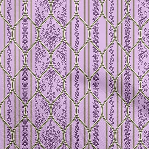 oneOone Cotton Poplin Twill Light Pink Fabric Floral Sewing