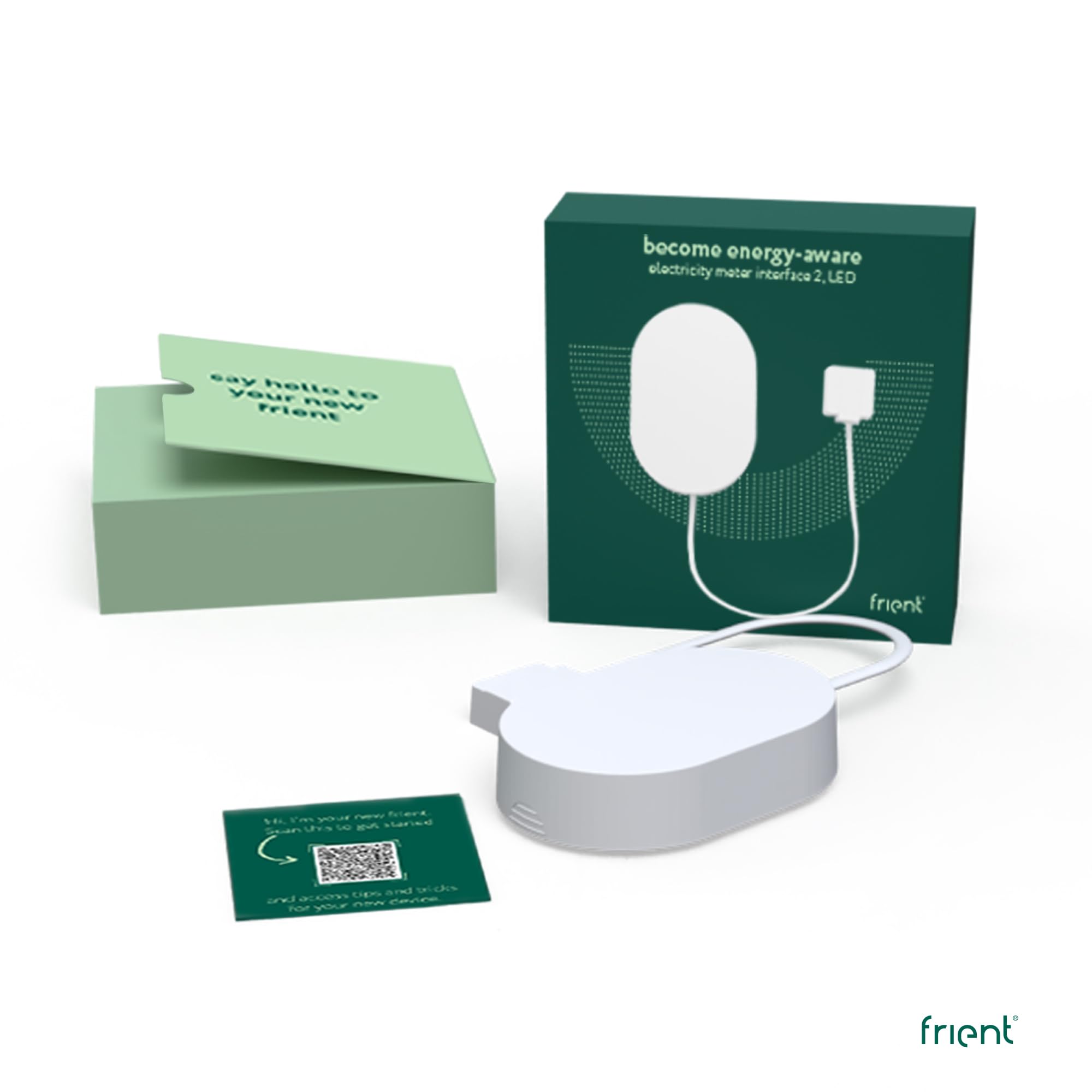 frient Interfaccia per contatore di elettricità 2, LED | Letture contatore wireless | Monitoraggio del consumo energetico | Interfaccia con impulsi LED | Zigbee | Homey, Home Assistant e SmartThings