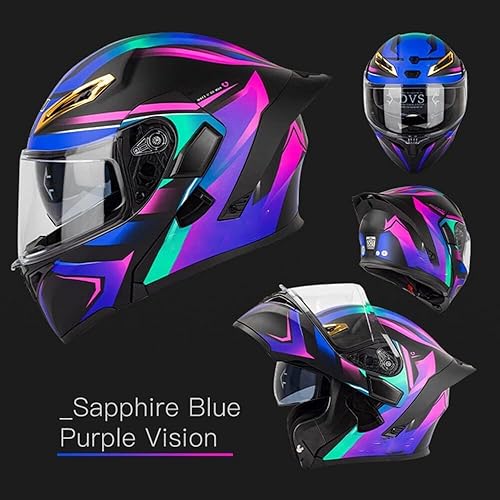 Miniatura 3 de Casco modular Bluetooth con aprobado por DOT cascos de motocicleta de cara completa casco de motocicleta de calle para adultos hombres y mujeres