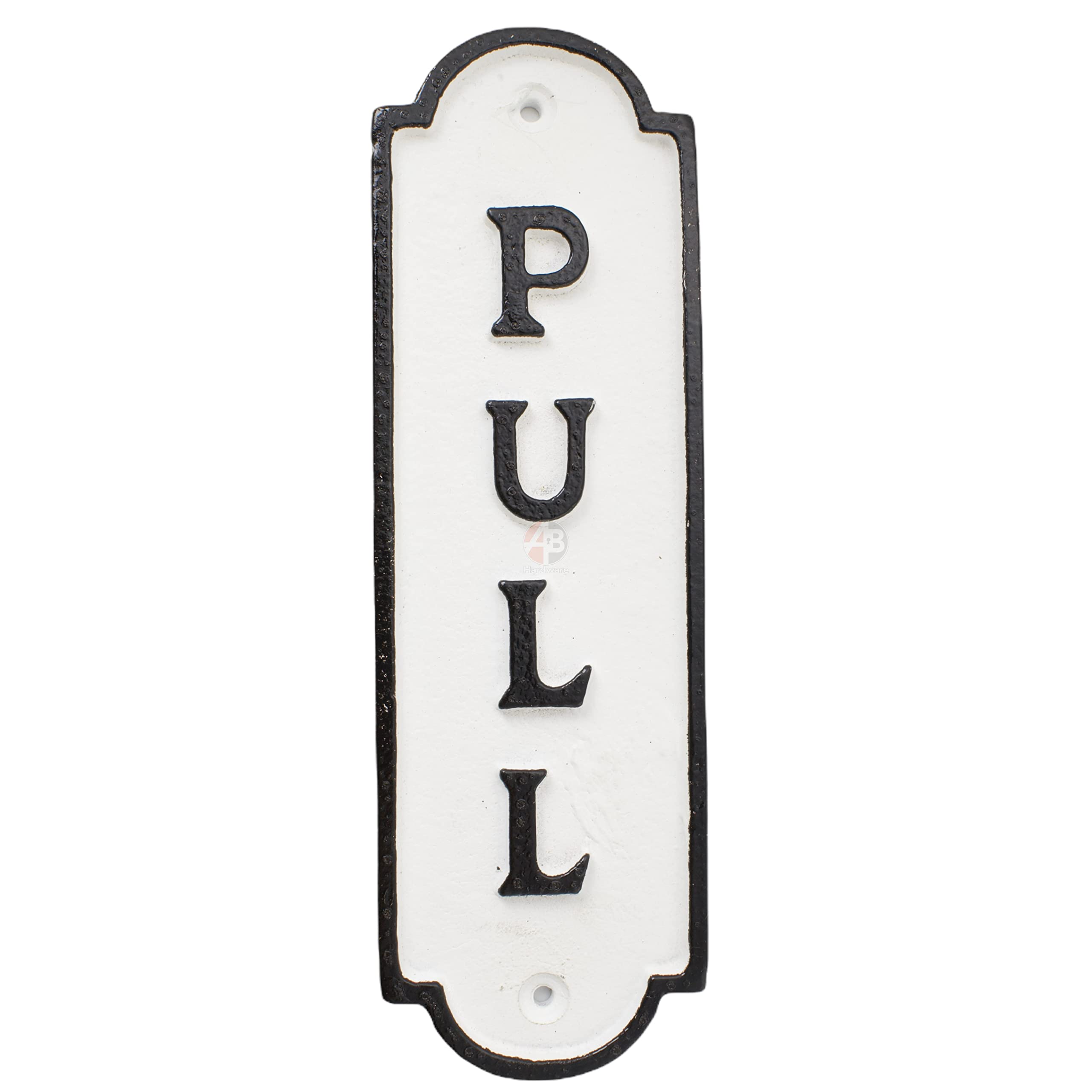 Vintage Style Cast Iron Wall/Door Sign Plaque - Bathroom Pantry Exit Enter Push Pull - AB Hardware (Pull)