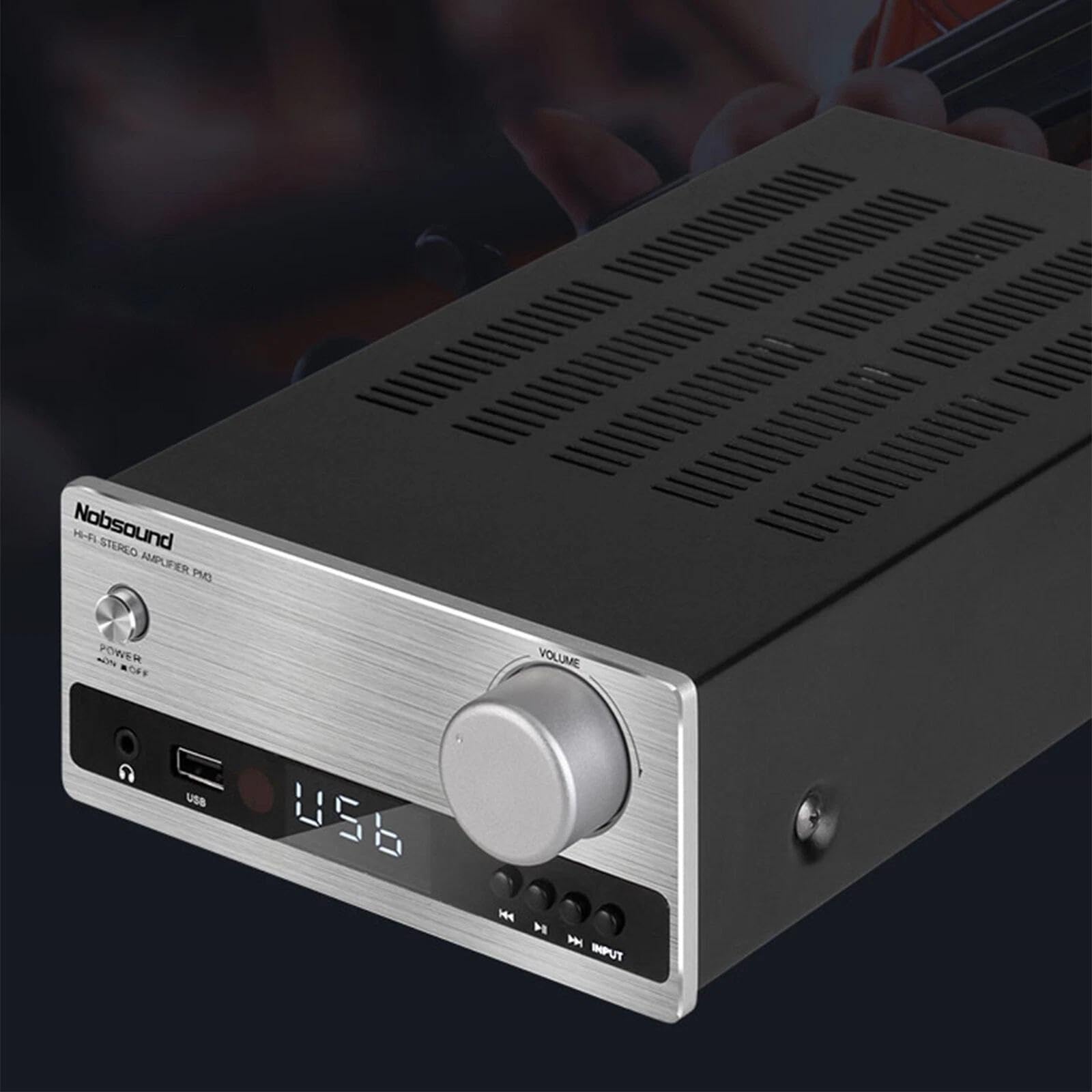 Nobsound Amplificatore digitale Bluetooth DAC: Home Stereo Amplifier U-Disk Player con telecomando