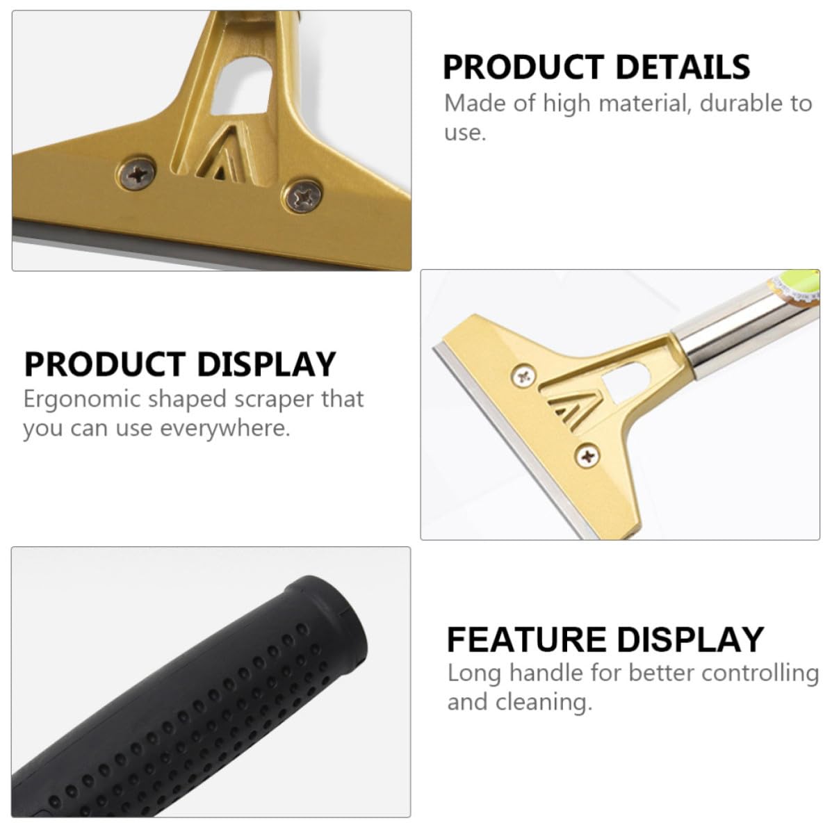 Uonlytech Raspador para Eliminar Manchas Sólidas de Limpieza Manual de Aleación de Aluminio y Acero Diseño Ergonómico en Talleres y Pintura