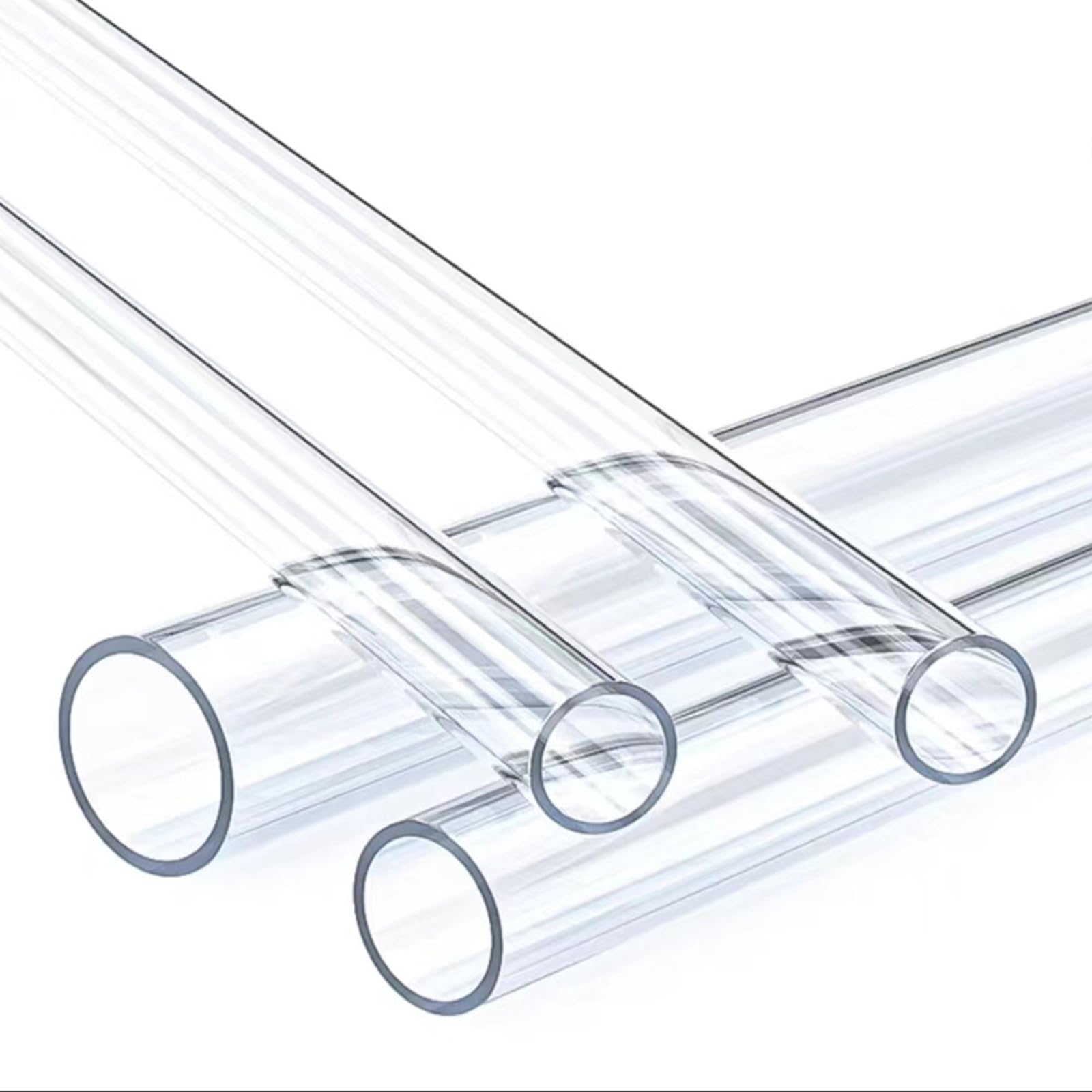 Tubo Acrilico Trasparente Cilindro Cavo Rotondo in Plastica Rigida Superficie Liscia per DIY Creativo Display e Packaging,85mmx2mm