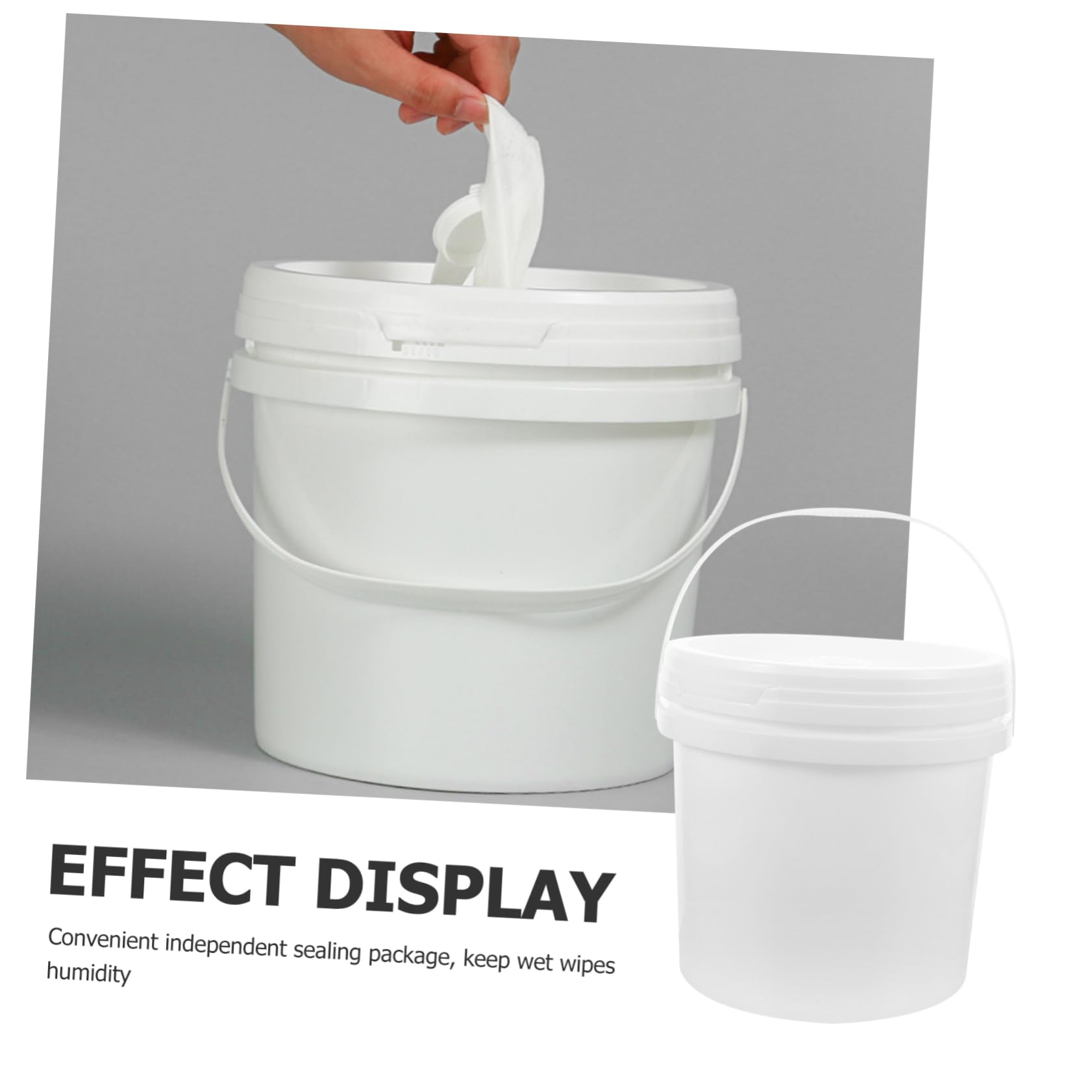 Dispensador de Toallitas Portátil de 5l en Plástico Blanco